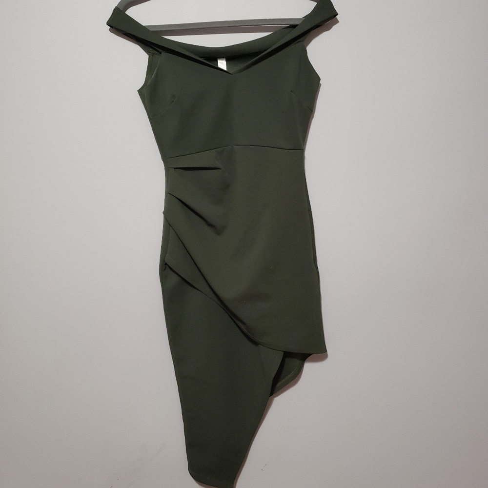Emerald Shoulder Dress